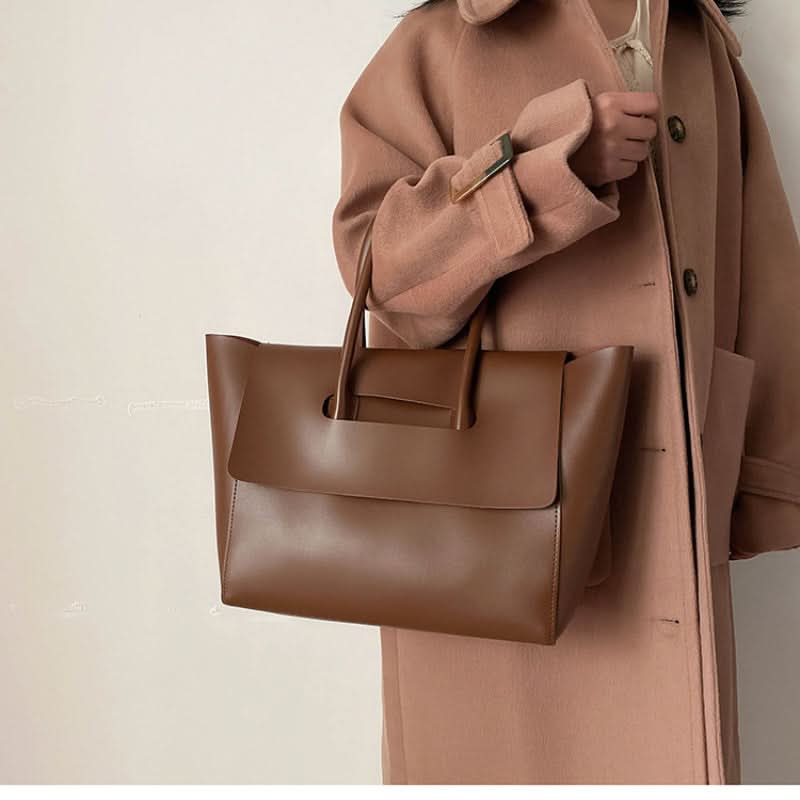 Chic Vintage-Inspired Large Tote Handbag