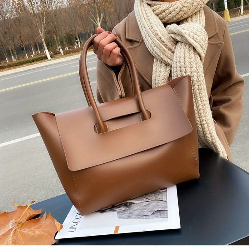 Chic Vintage-Inspired Large Tote Handbag