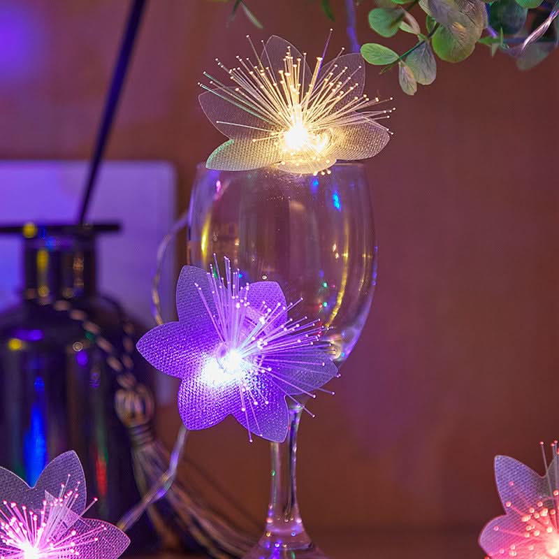 Fairy Tale LED String Lights with Artificial Flowers