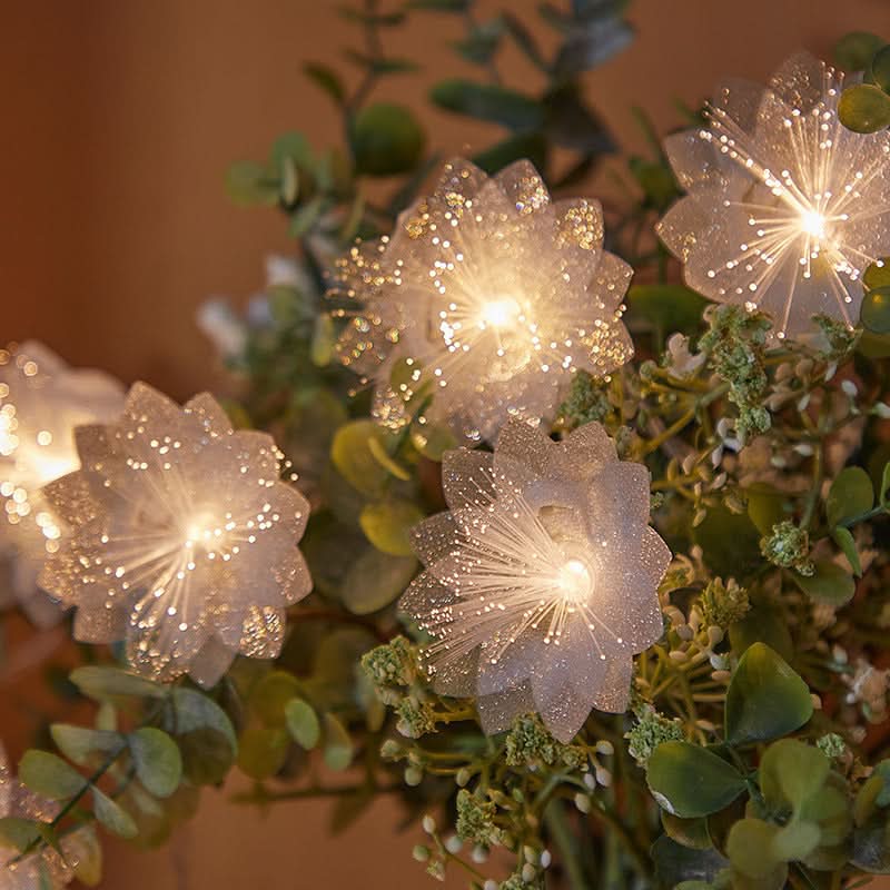 Fairy Tale LED String Lights with Artificial Flowers