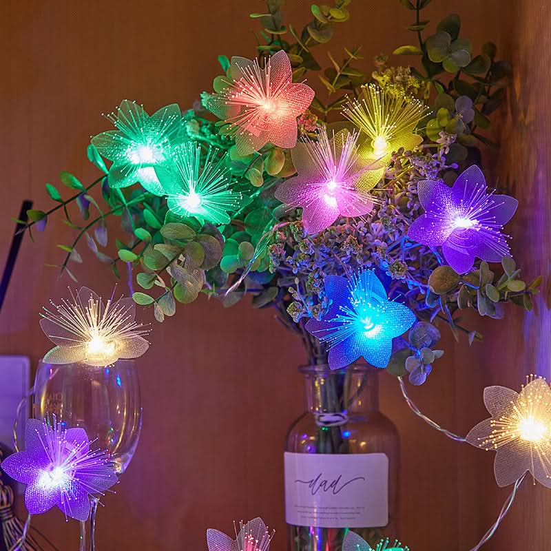 Fairy Tale LED String Lights with Artificial Flowers