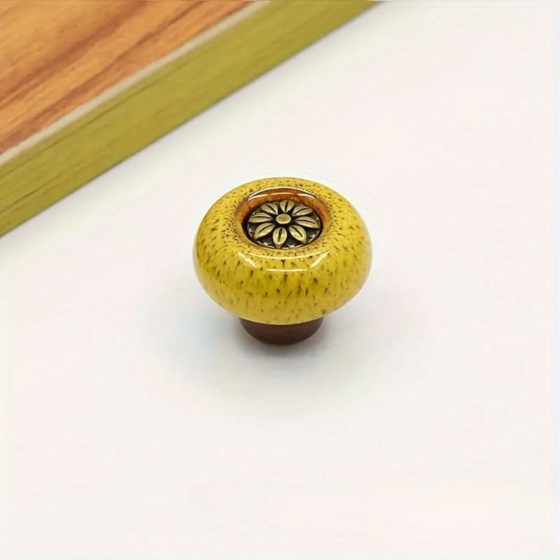 5-Pack Leopard Print Ceramic Cabinet Knobs