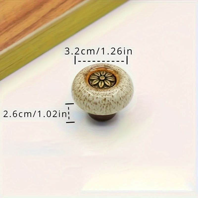 5-Pack Leopard Print Ceramic Cabinet Knobs