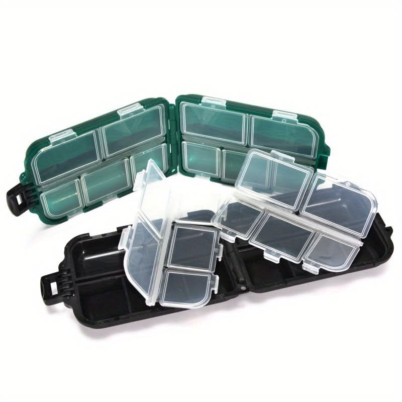 10-Compartment Plastic Organizer Box, Compact Storage