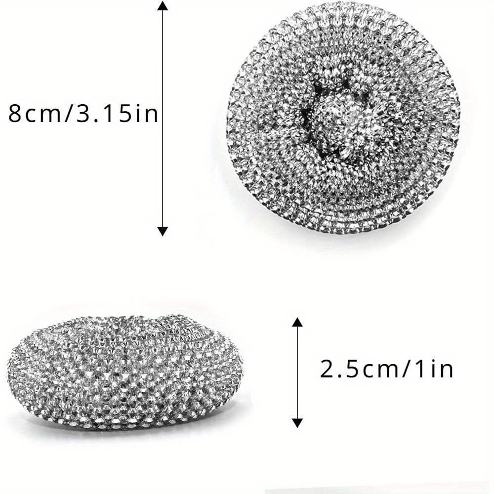 10-Pack Stainless Steel Wool Scrubbers Set