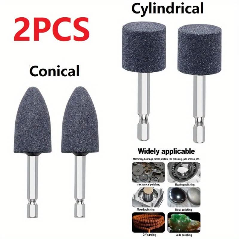 2-Piece Hexagonal Shaft Grinding Drill Tool