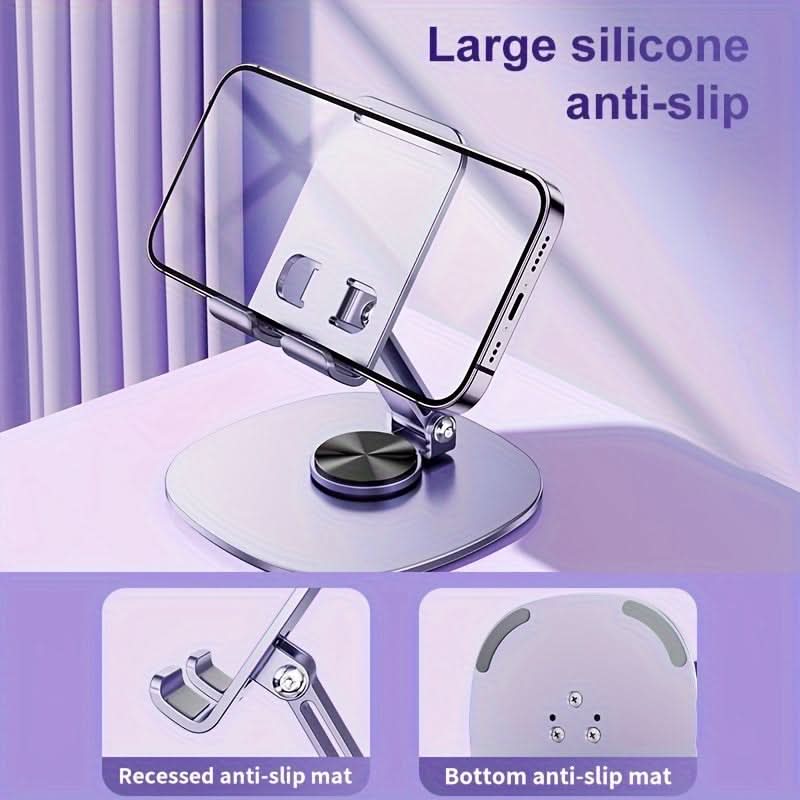 Adjustable Purple Metal Phone Stand for Tablets