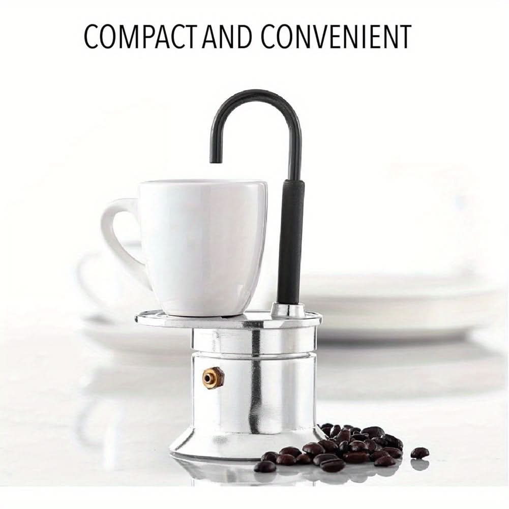 1-Cup Moka Coffee Maker - Mini Italian Stovetop Espresso Maker