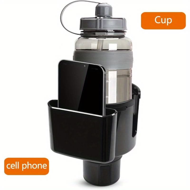 Adjustable Car Cup Holder Expander with Phone Mount