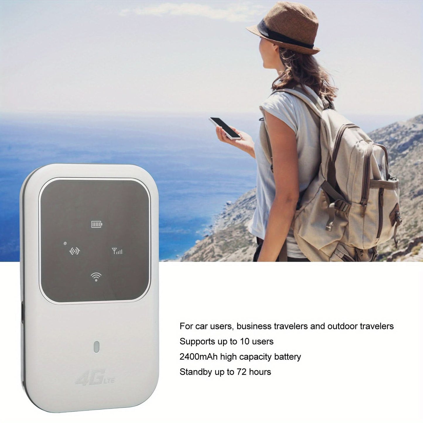 Portable 4G WiFi Hotspot with LED Display