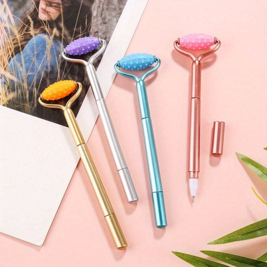 2-Pack Stress Relief Gel Ink Pens – Creative Novelty Massage Rollerball Pens