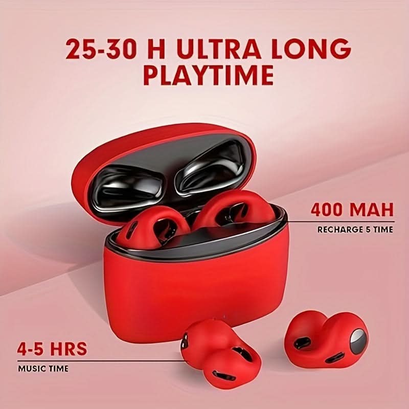 Crystal Clear Wireless Open Ear Headphones, TWS Earbuds