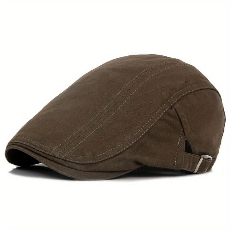 Men’s Ivy Newsboy Cap with Golf Visor – Lightweight Spandex, Cabbie Style
