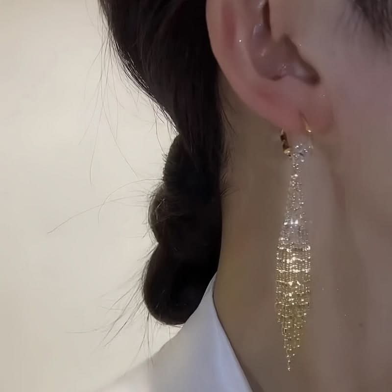 Luxury Zircon Tassel Earrings – Party Jewelry