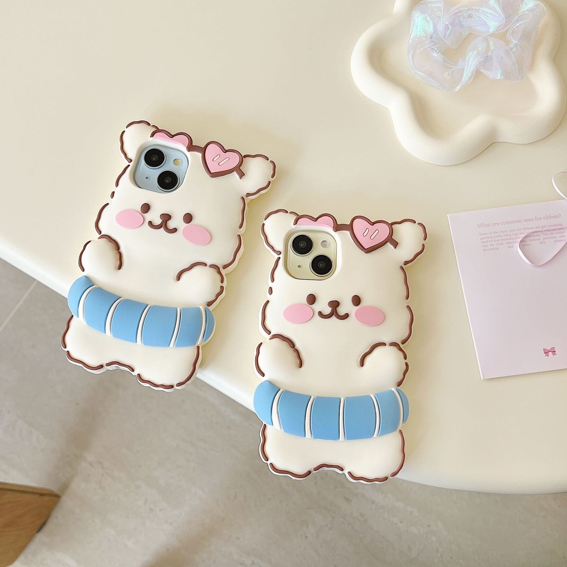 Blush Dog Cartoon Silicone iPhone Case