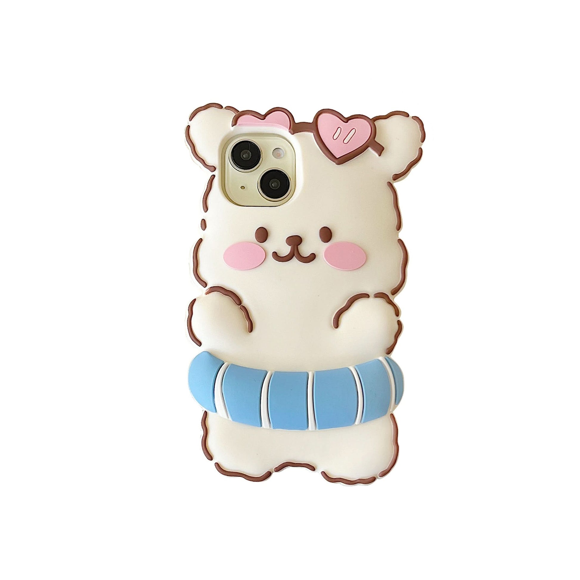 Blush Dog Cartoon Silicone iPhone Case
