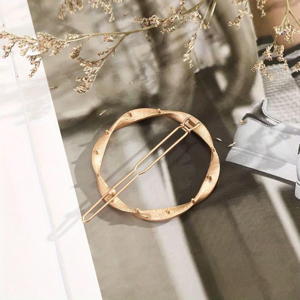 8pcs Gold & Silver Crystal Hair Clips Set