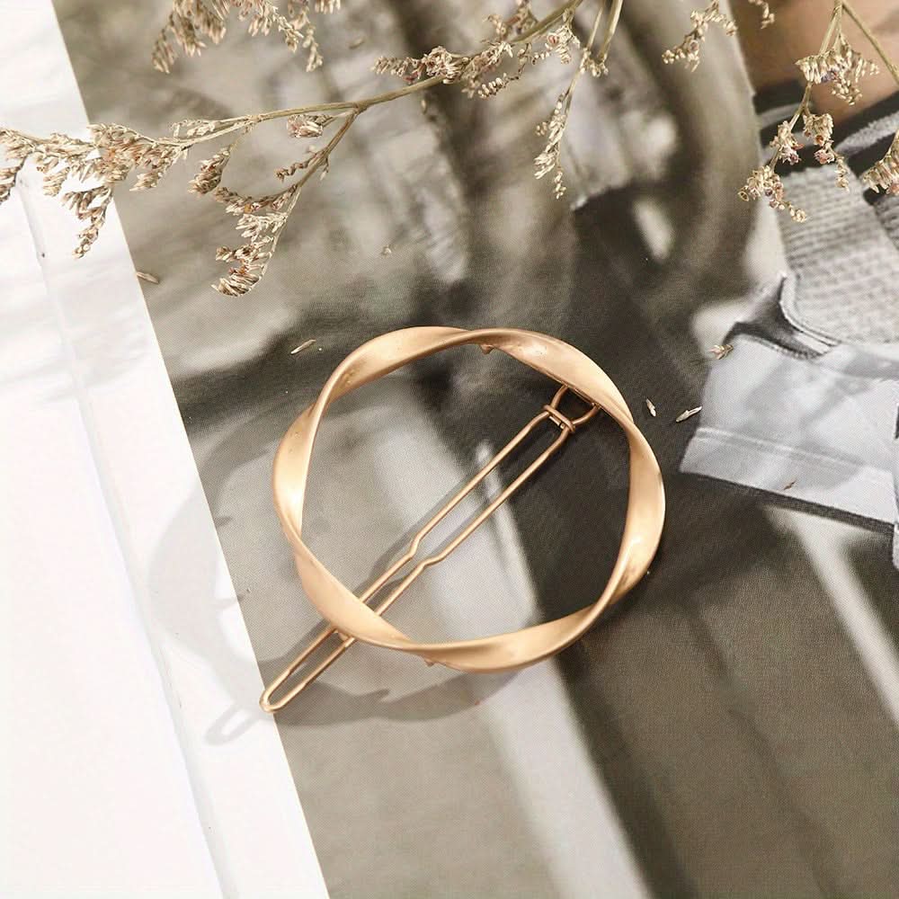 8pcs Gold & Silver Crystal Hair Clips Set
