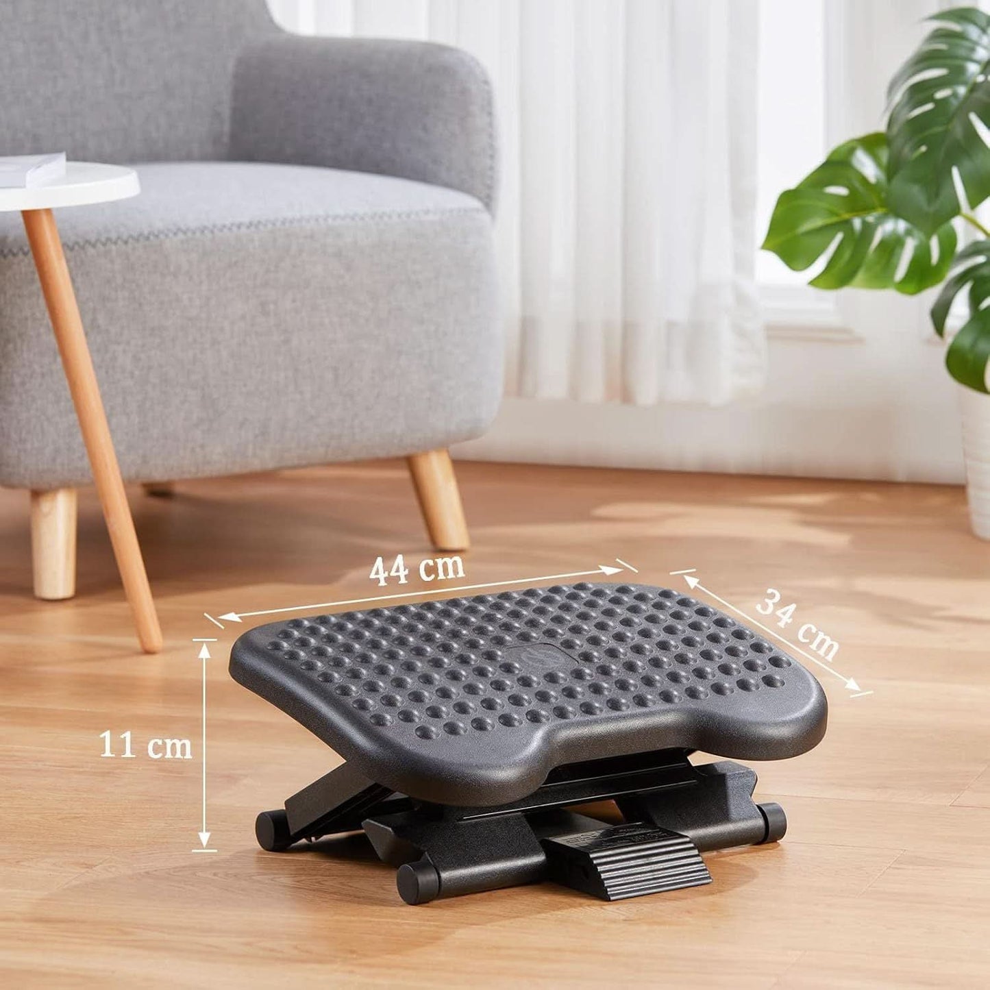 Adjustable Under Desk Footrest with Massage Roller