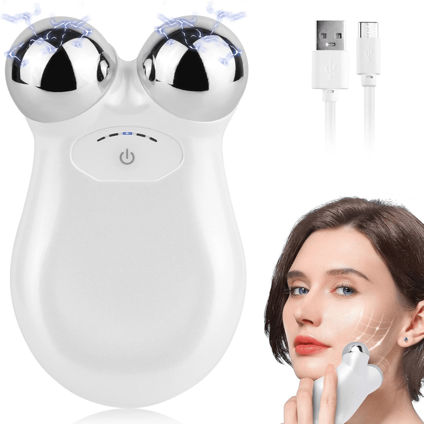 3-Level USB Rechargeable Facial Massager Device