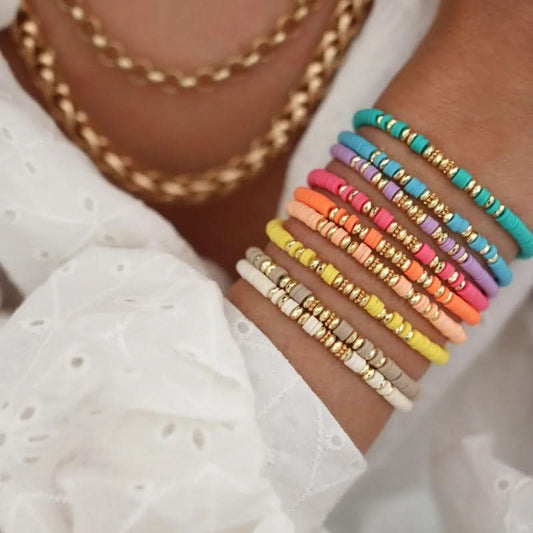 Pack of 9-Piece Multicolor Boho Beaded Bracelet Set