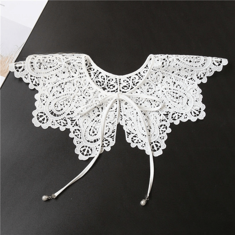 Elegant Detachable Lace Faux Collar Shawl