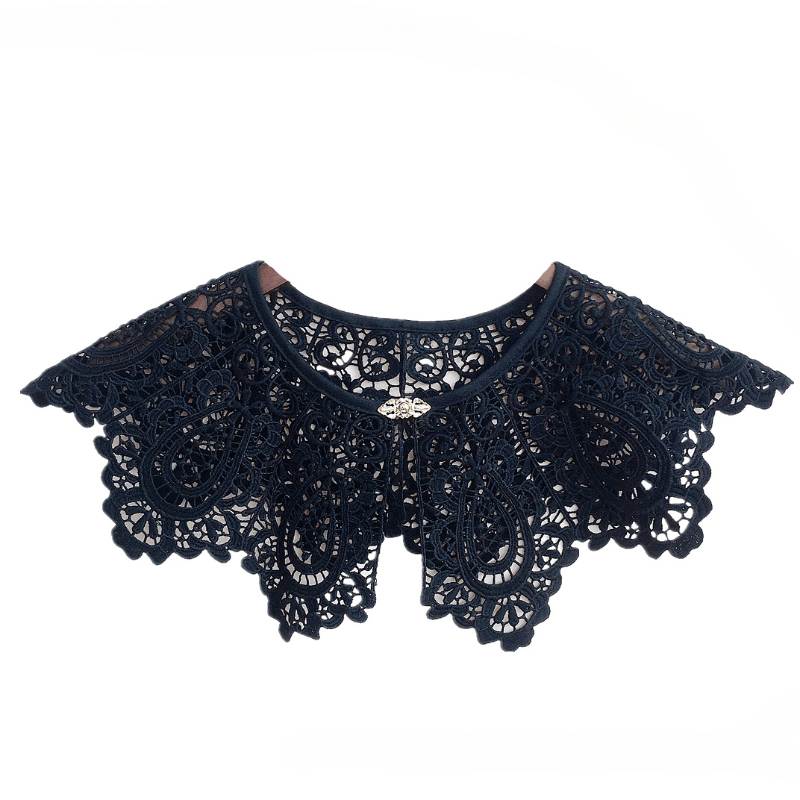 Elegant Detachable Lace Faux Collar Shawl