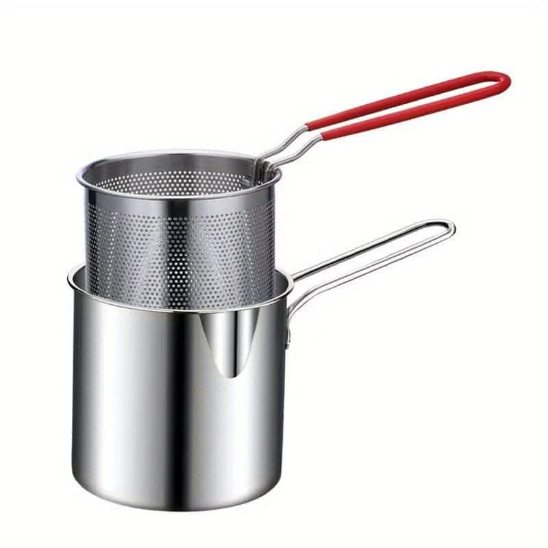 Stainless Steel Tempura Fryer - Perfect For French Fries & Chicken, Food-Safe Kitchen Essential