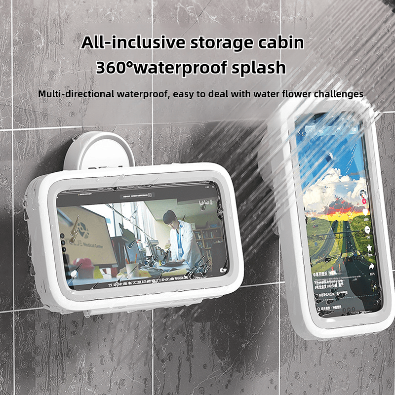Waterproof Wall-Mounted Phone Holder with Suction