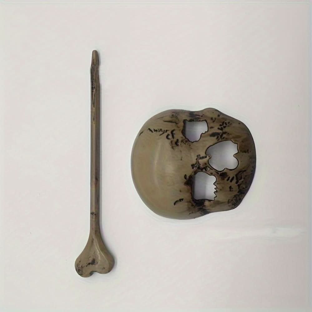 Resin Skull Hair Clip with Bone Rod