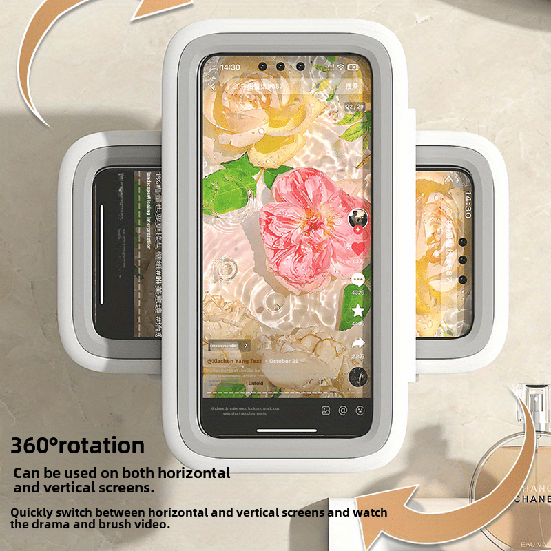 Waterproof Wall-Mounted Phone Holder with Suction