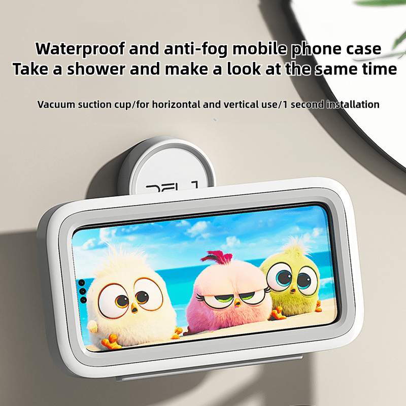 Waterproof Wall-Mounted Phone Holder with Suction