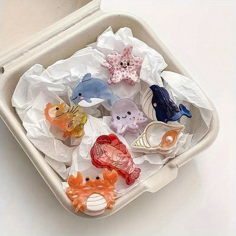 Ocean-Themed Animal Hair Claw Clip for Women