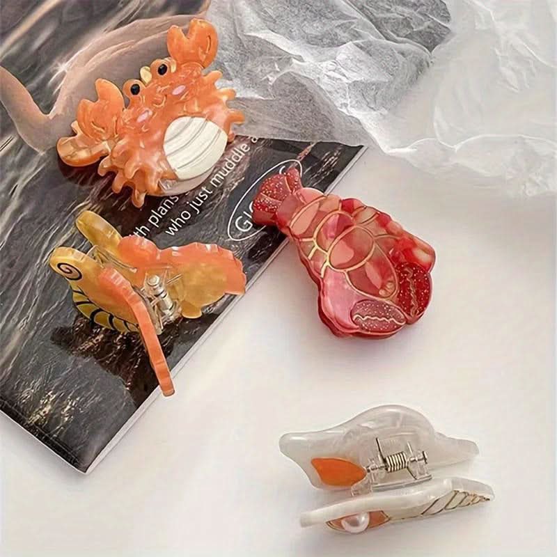 Ocean-Themed Animal Hair Claw Clip for Women