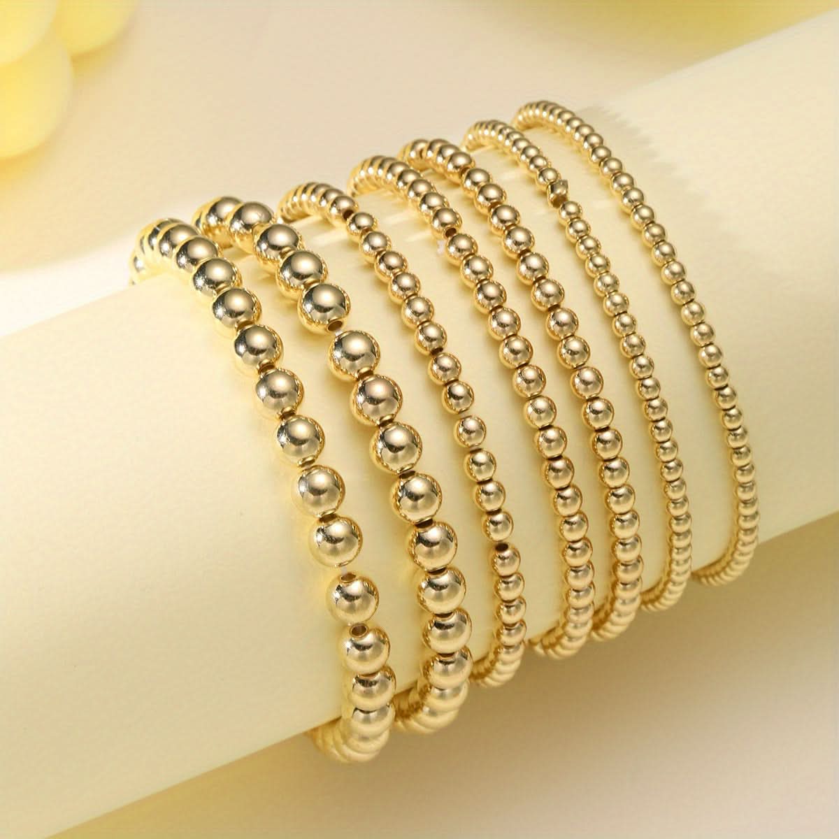 Waterproof Beaded Bracelet Set – 7-Piece Stackable Jewelry