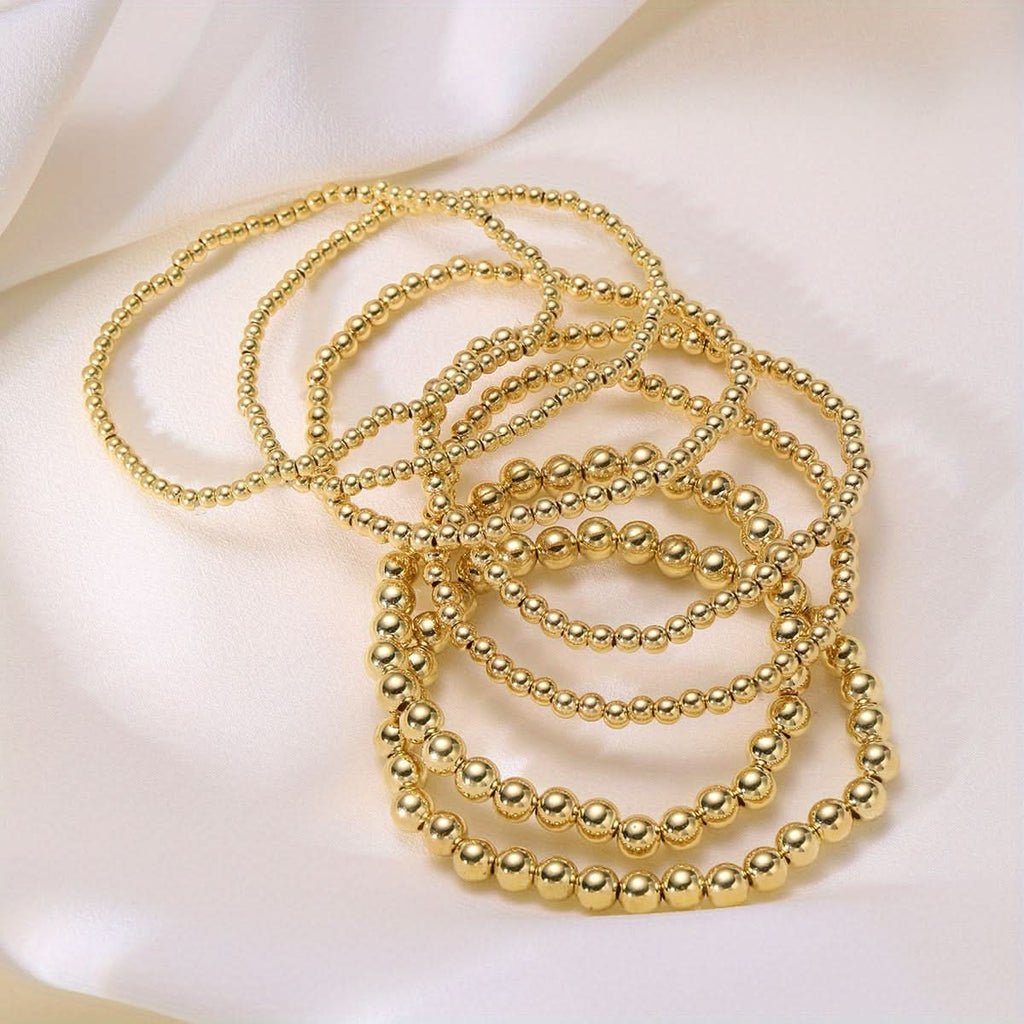 Waterproof Beaded Bracelet Set – 7-Piece Stackable Jewelry