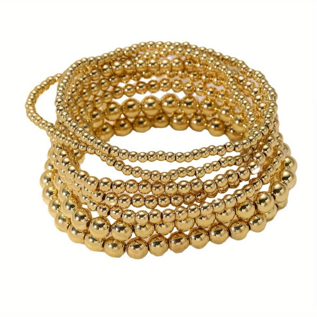 Waterproof Beaded Bracelet Set – 7-Piece Stackable Jewelry