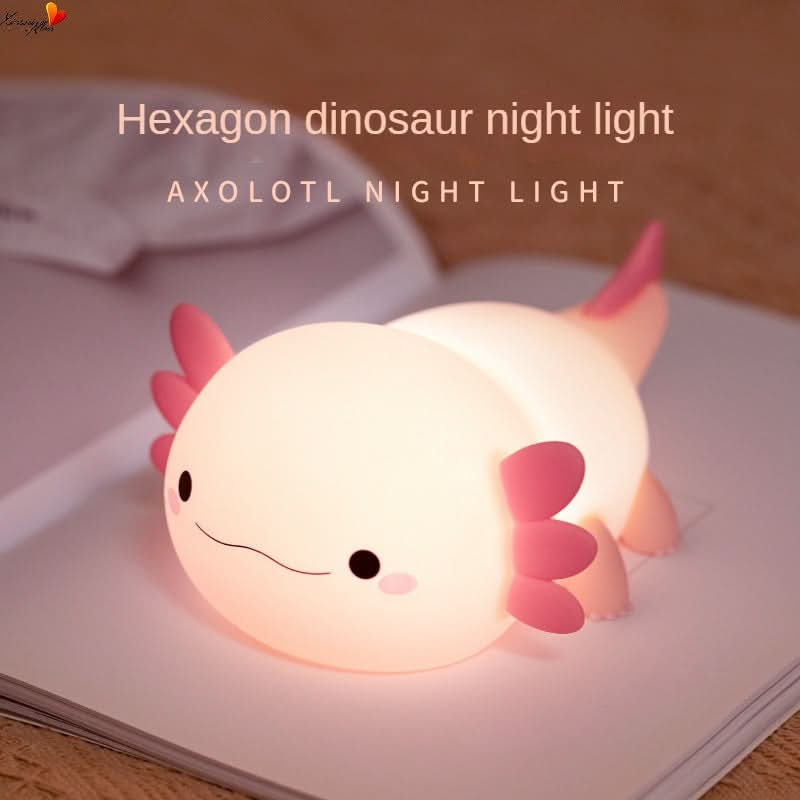 USB Rechargeable Axolotl LED Nightlight with Timer
