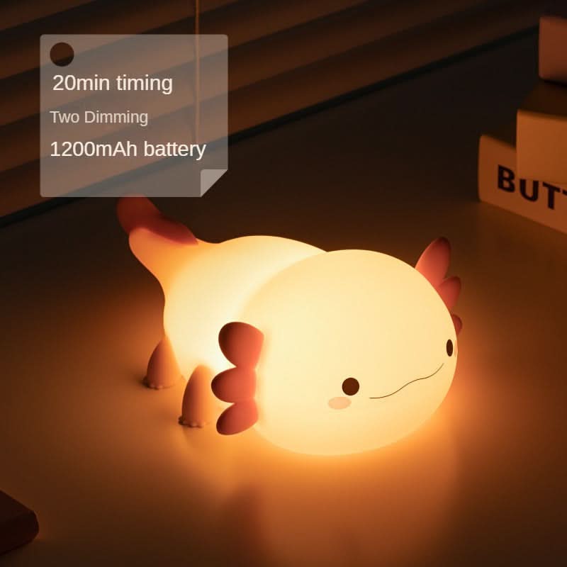 USB Rechargeable Axolotl LED Nightlight with Timer