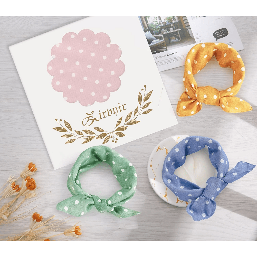 4-Pack Stylish Cotton Dog Bandanas Set