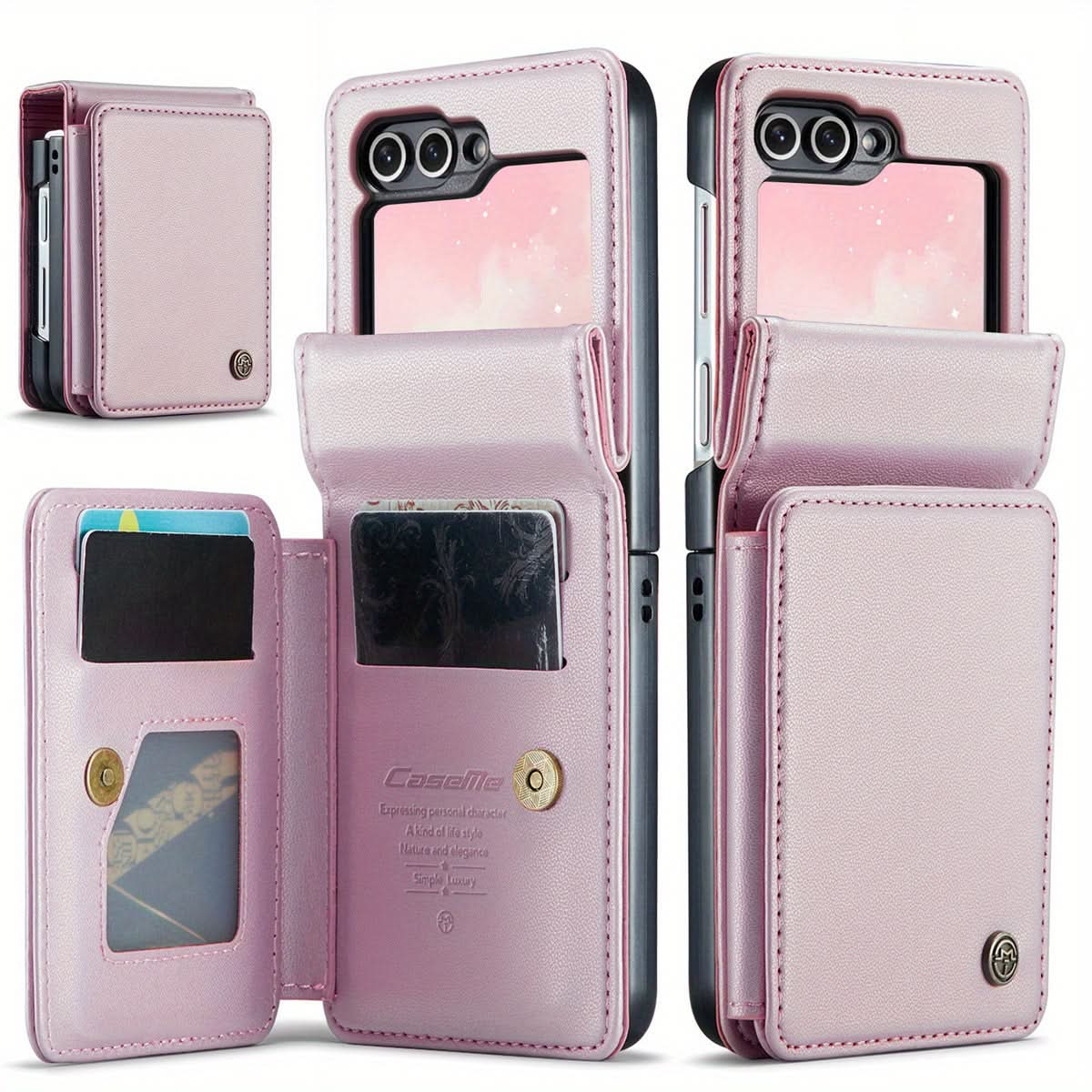 Premium Faux Leather RFID-Blocking Wallet Case for Samsung Galaxy Z Flip 6