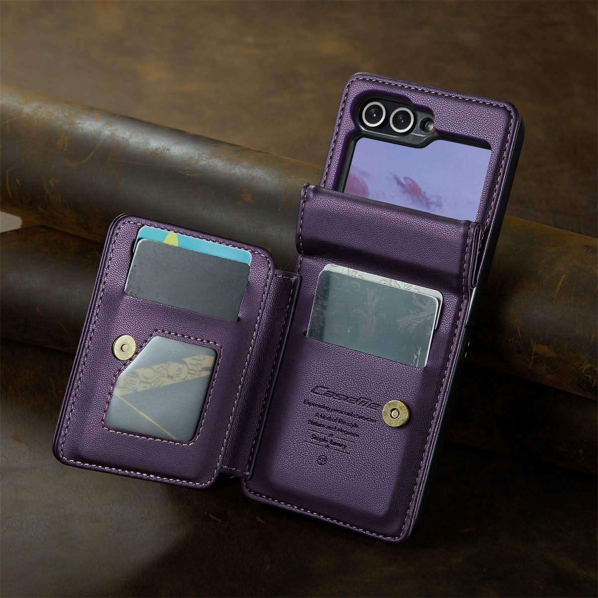 Premium Faux Leather RFID-Blocking Wallet Case for Samsung Galaxy Z Flip 6