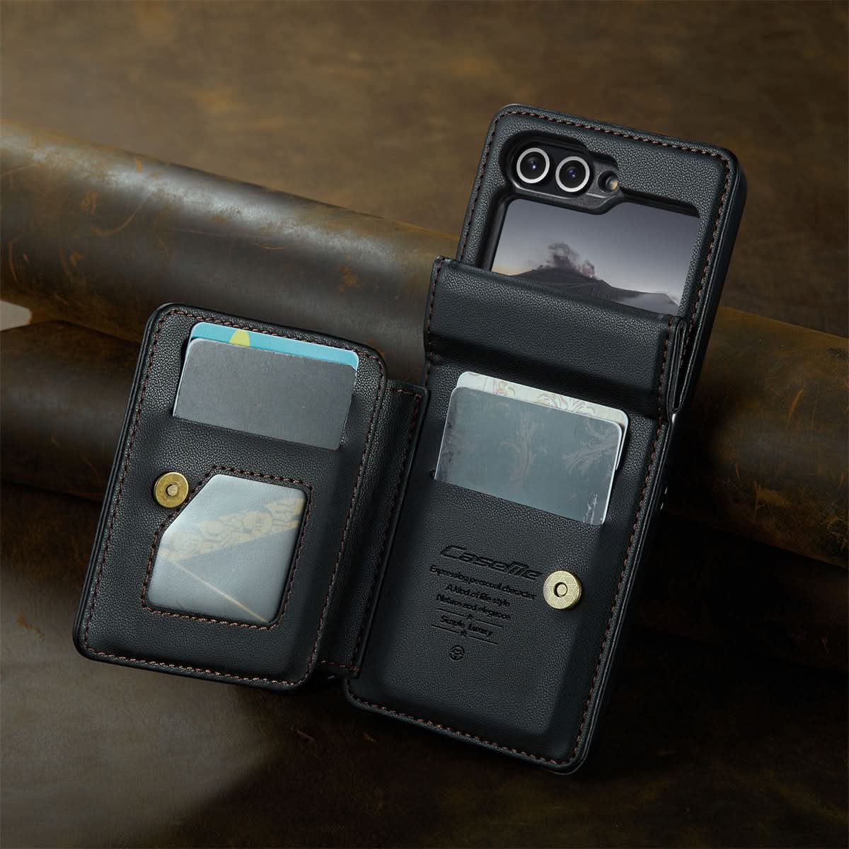 Premium Faux Leather RFID-Blocking Wallet Case for Samsung Galaxy Z Flip 6