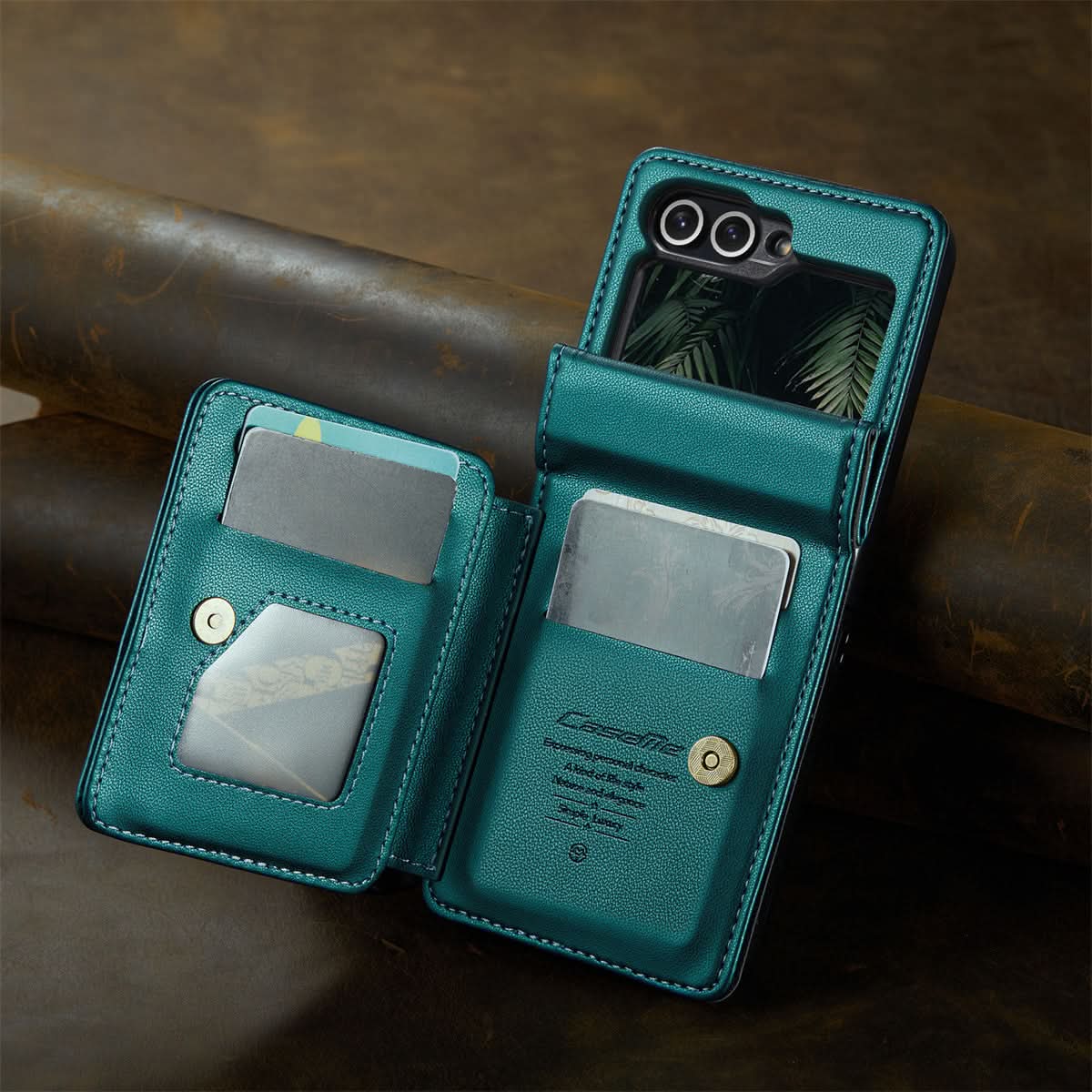 Premium Faux Leather RFID-Blocking Wallet Case for Samsung Galaxy Z Flip 6