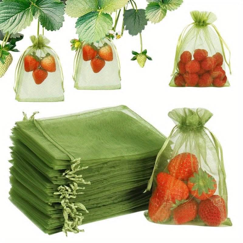 50pcs Green Fruit Protection Bags for Effective Pest Control