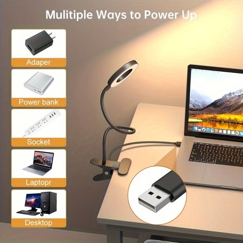 5X LED Magnifying Desk Lamp with Adjustable Brightness
