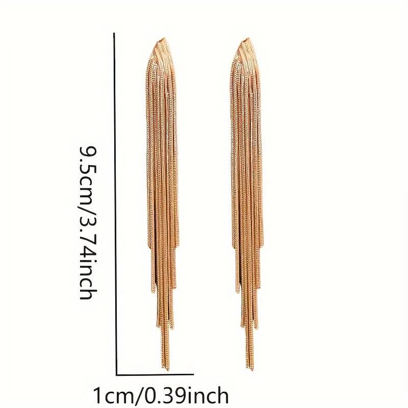 Gold Chain Tassel Earrings – Elegant Dangling Jewelry