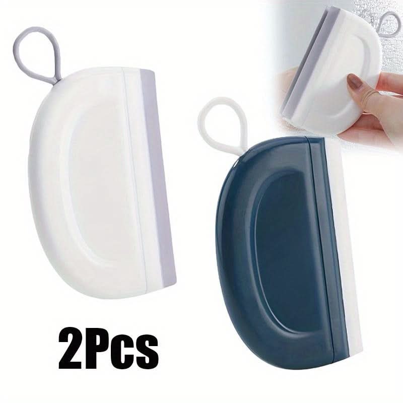 2Pcs Silicone Shower Squeegee for Glass & Windows