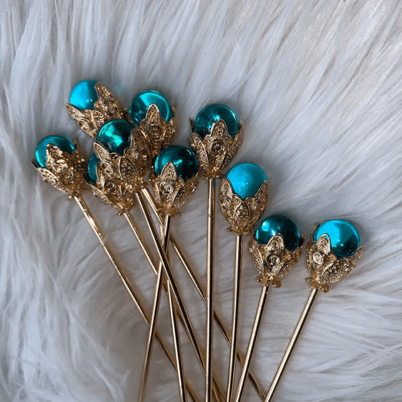 Ocean-Inspired Faux Pearl Crystal Hairpin