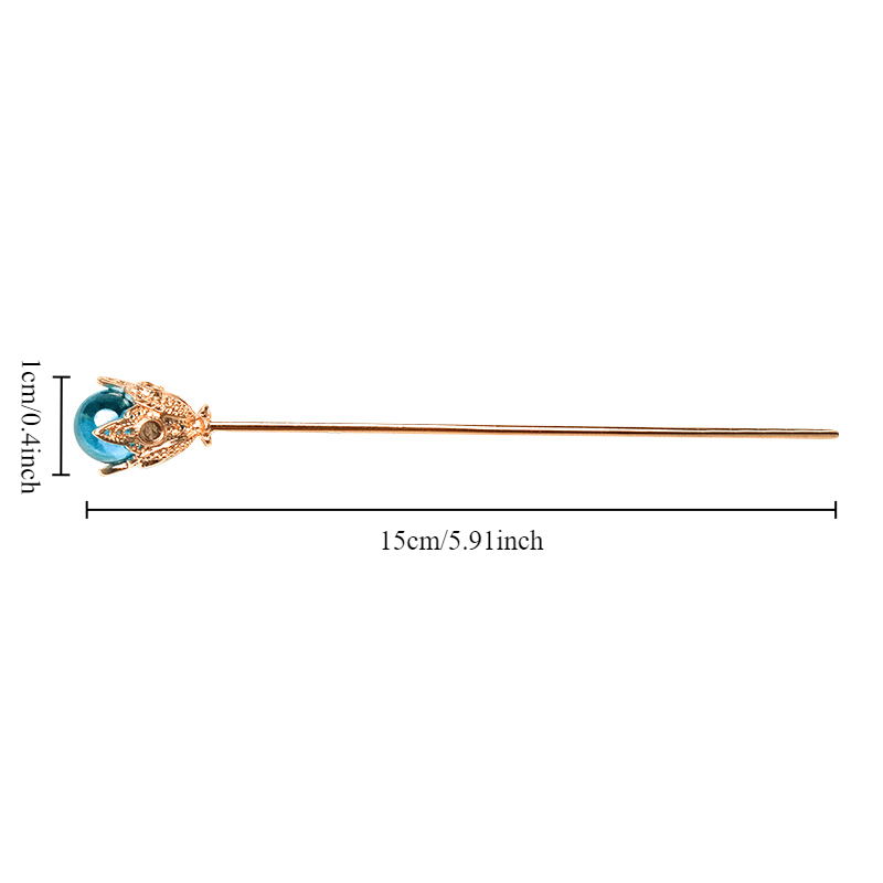 Ocean-Inspired Faux Pearl Crystal Hairpin